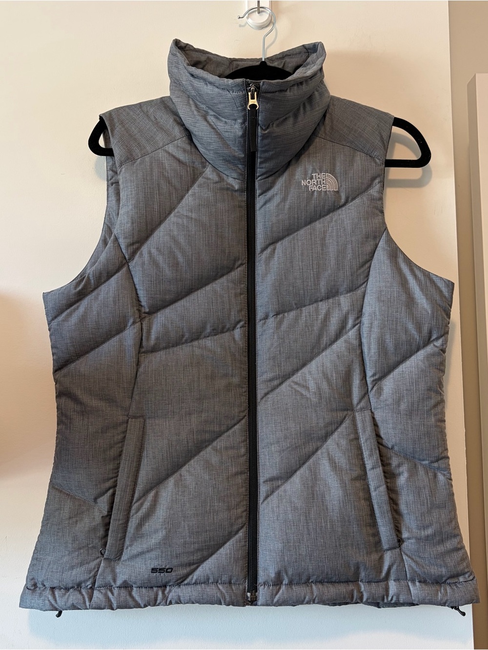 North Face Aconcagua 550 GOOSE DOWN PUFF VEST SIZE MEDIUM GREY